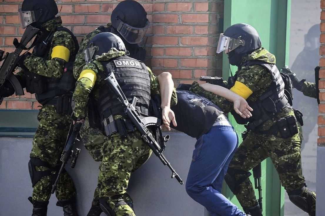 The detention in Chechnya. Photo: RFE/RL.