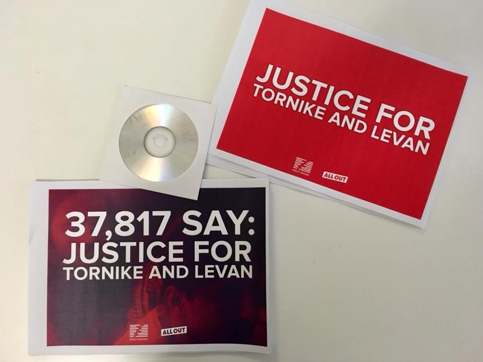 Georgian activists present petition to government against ‘homophobic attack by police’