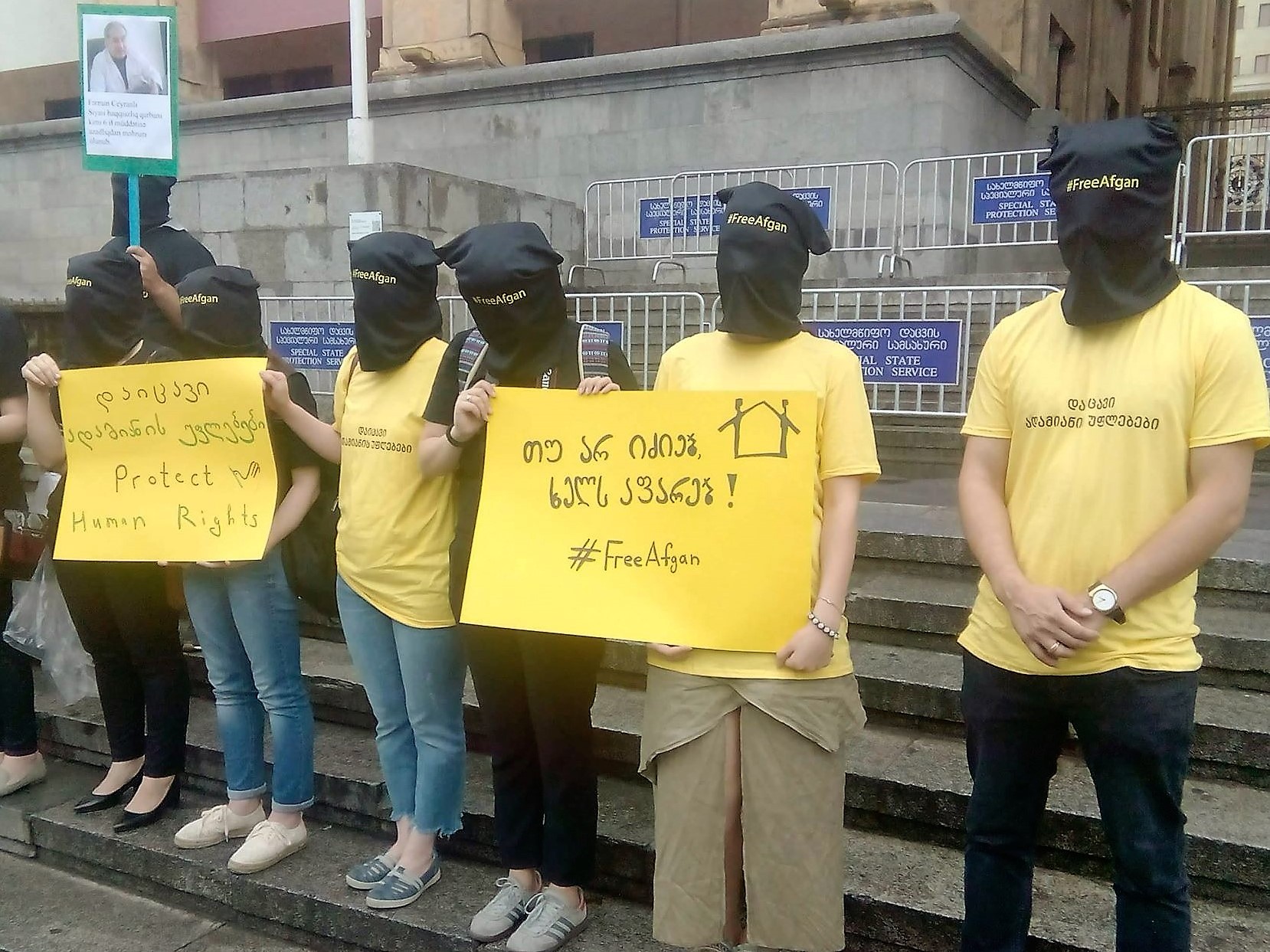 A protest in support of Muktarli in May 2018. Photo: Shota Kincha/OC Media.