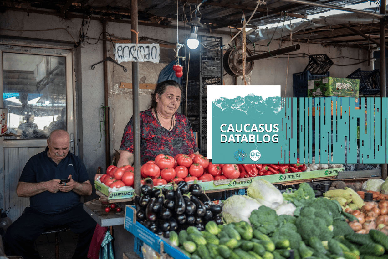 A food stall at Tbilisi's Dezerter Bazaar. Photo: Mariam Nikuradze/OC Media.