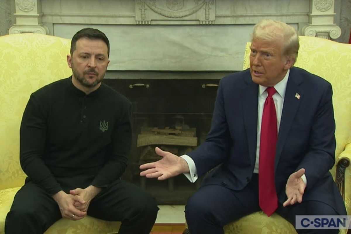 Ukrainian President Volodymyr Zelenskyi with US President Donald Trump at a meeting in the White House. Photo: CSPAN.