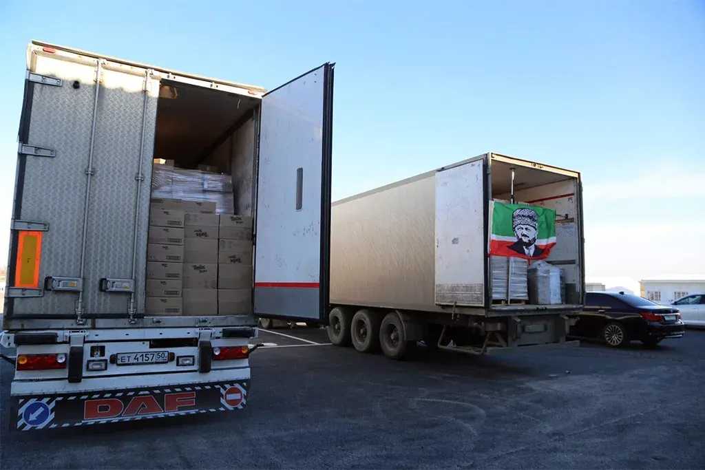 Humanitarian aid from Chechnya for occupied Ukranian regions. Photo: officials.