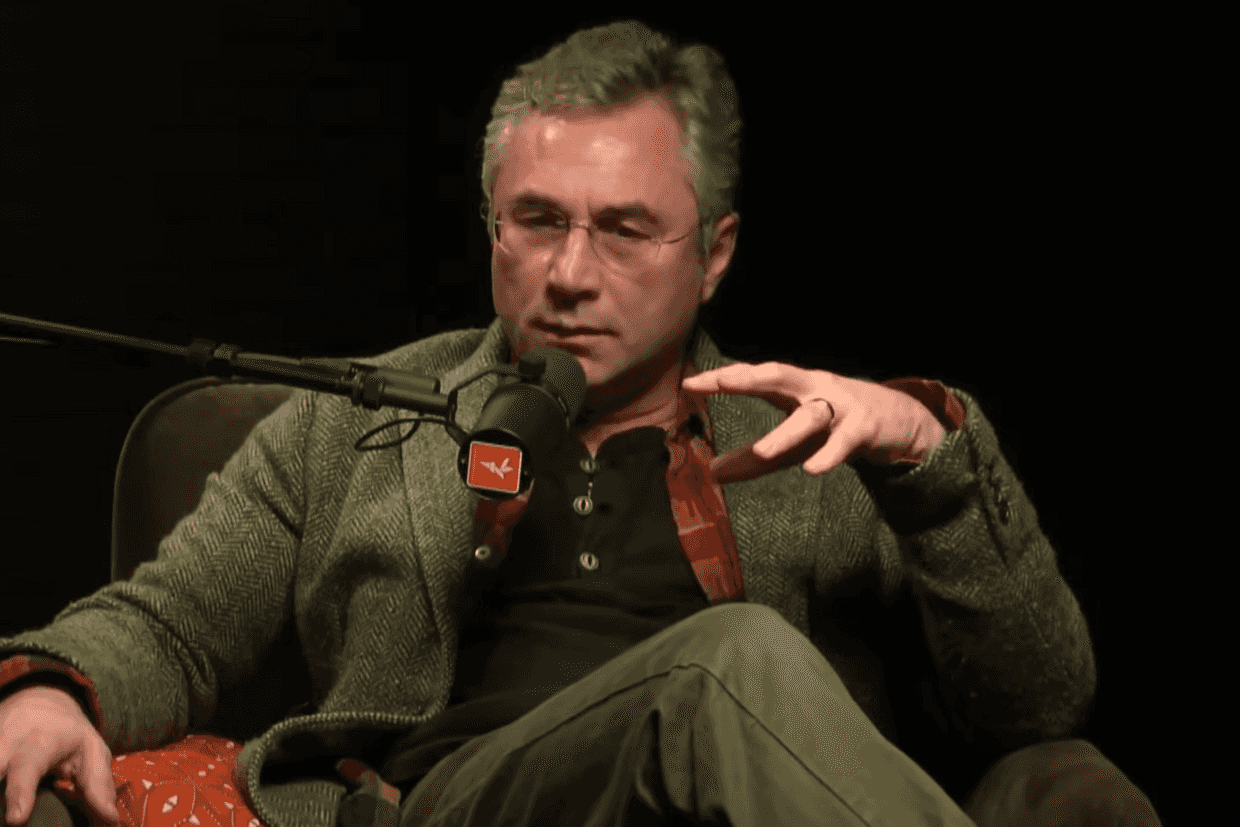 Imedi owner Irakli Rukhadze. Screenshot via RFE/RL interview.
