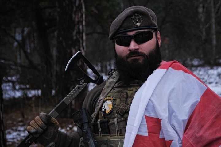Georgian volunteer fighter Rati Burduli. Photo from social media.