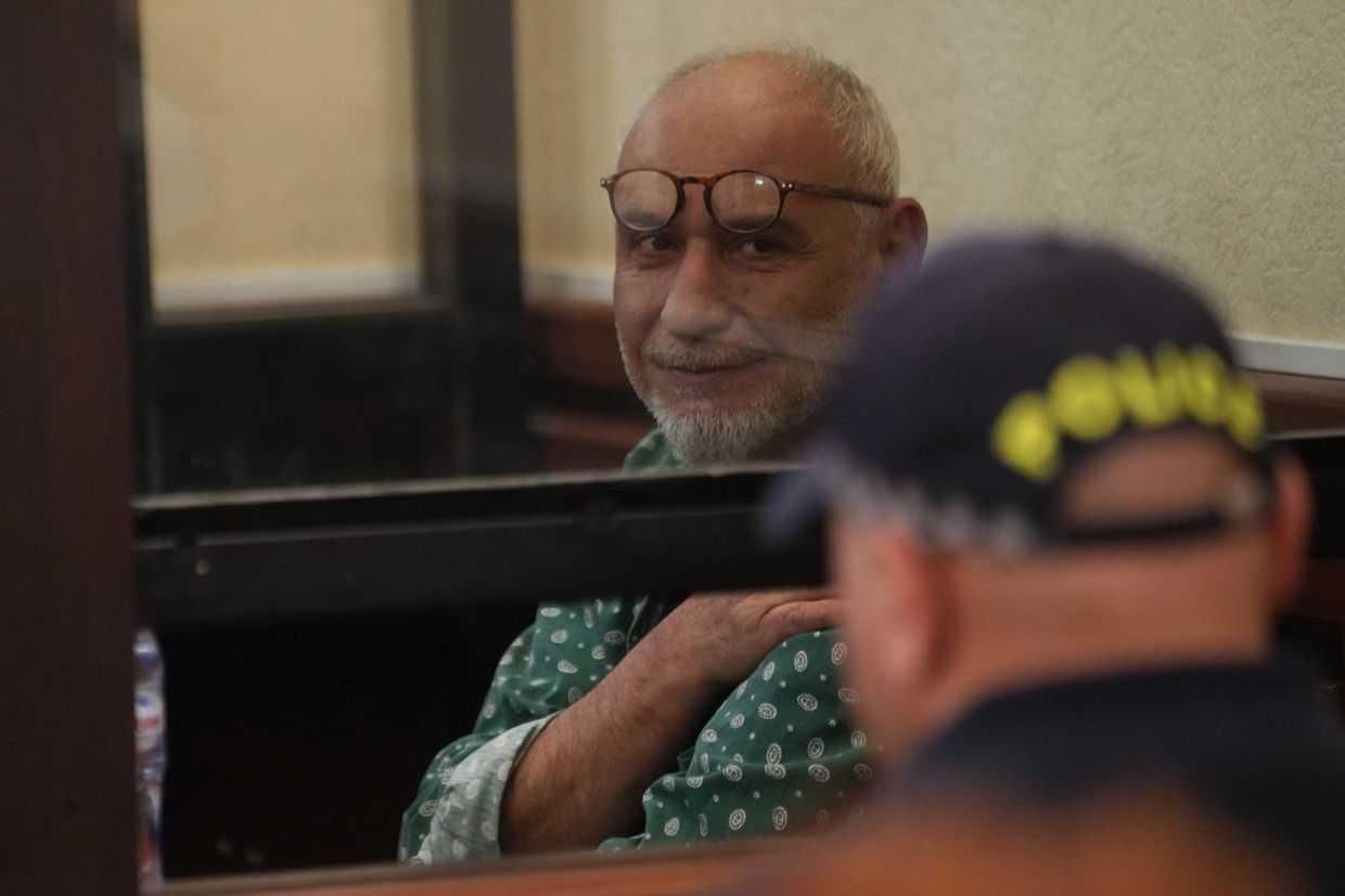 Georgian poet Zviad Ratiani during his trial. Photo: Mindia Gabadze/Publika.