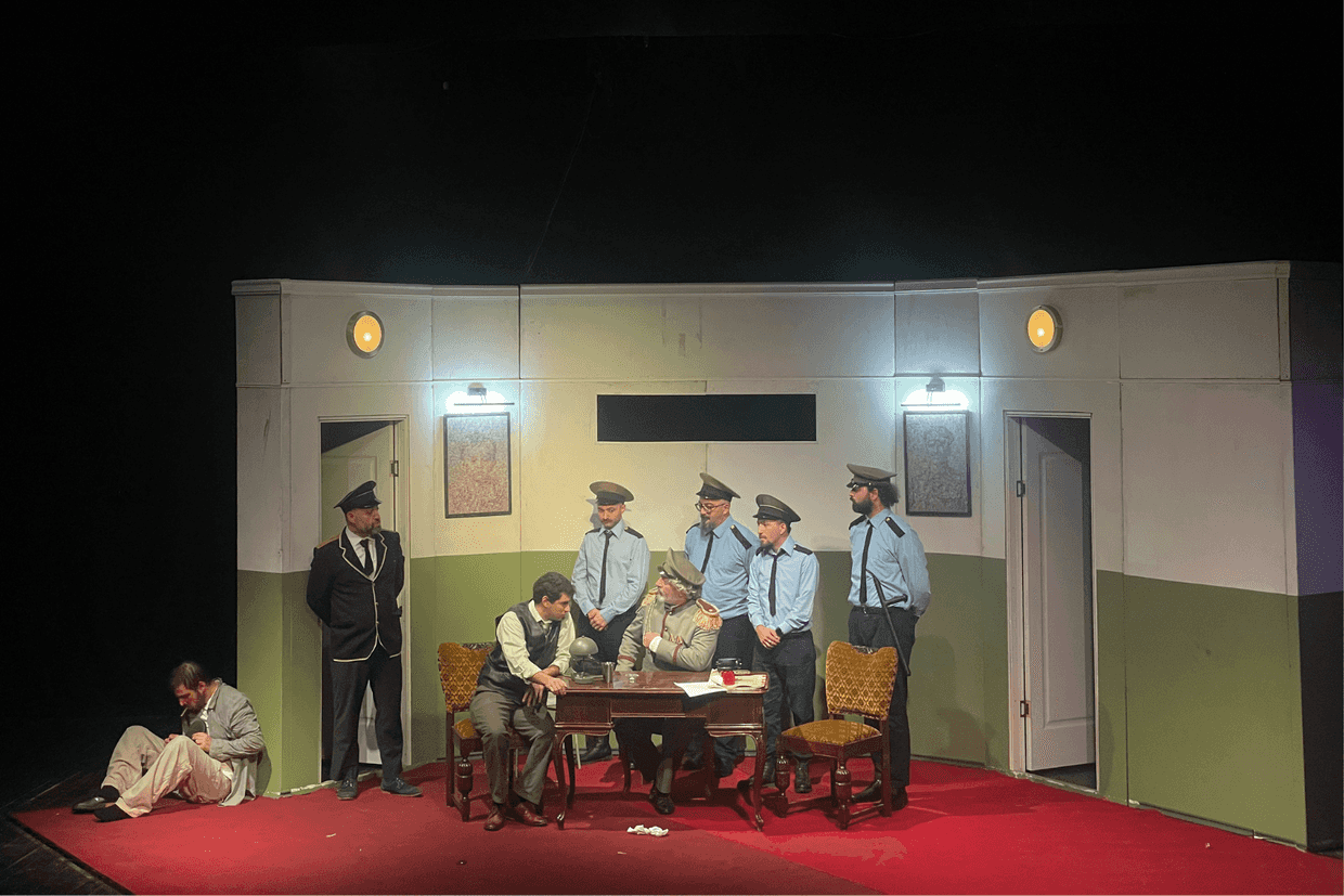 The Tbilisi City Theatre's production of Police. Photo: Nina Gogadze/OC Media.