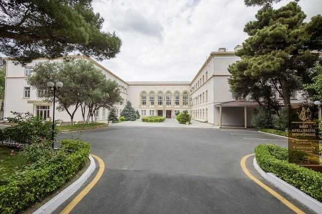 Official photo of the Baku Court of Appeal building.