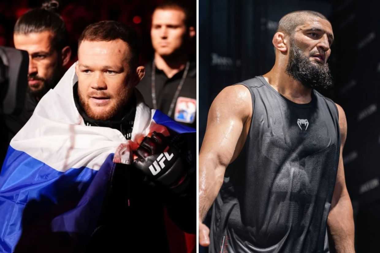 UFC fighters Petr Yan (left) and Khamzat Chimaev (right). Photos from social media.