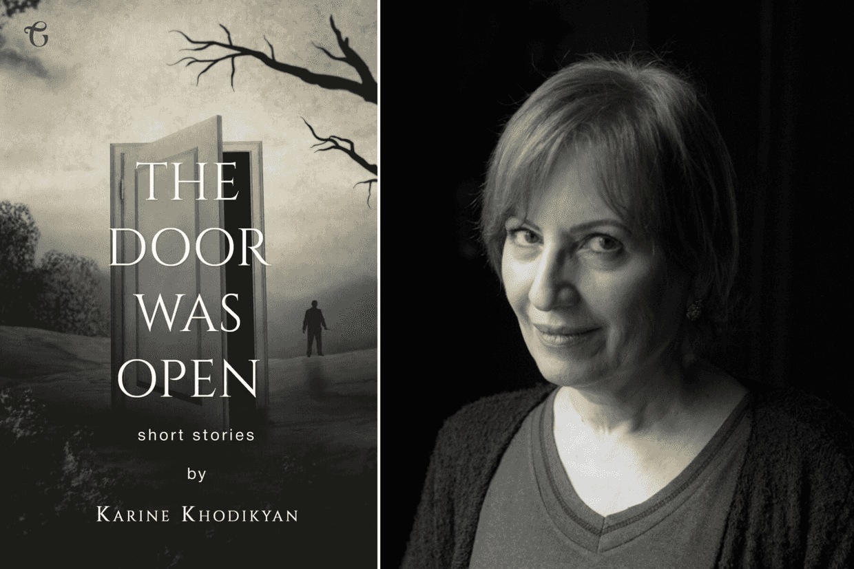 Book cover; official photo. Karine Khodikyan; photo via grakantert.am.