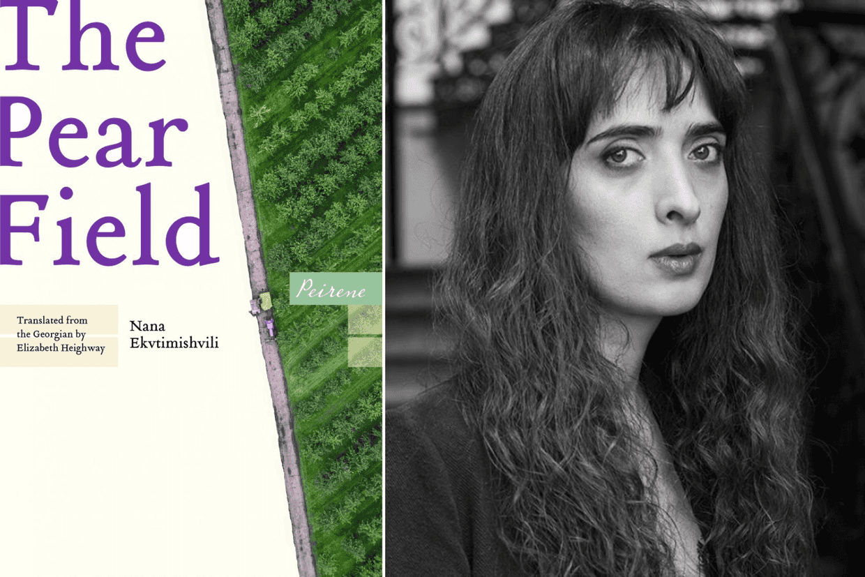 Book cover; official photo. Nana Ekvtimishvili; photo via The Booker prizes.