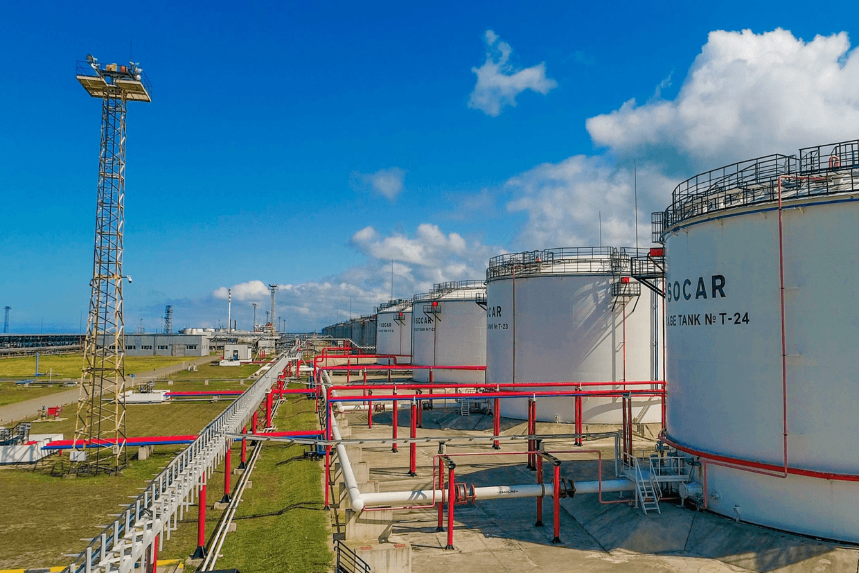 The newly built Kulevi oil terminal. Official photo.