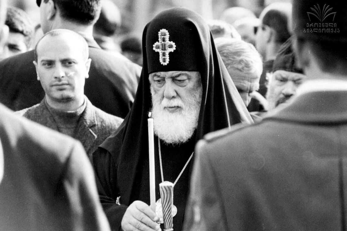 Patriarch Ilia II in 2001. Photo: National Library of Georgia / Digital Library “Iverieli” / from Elepter Lapachi's collection.