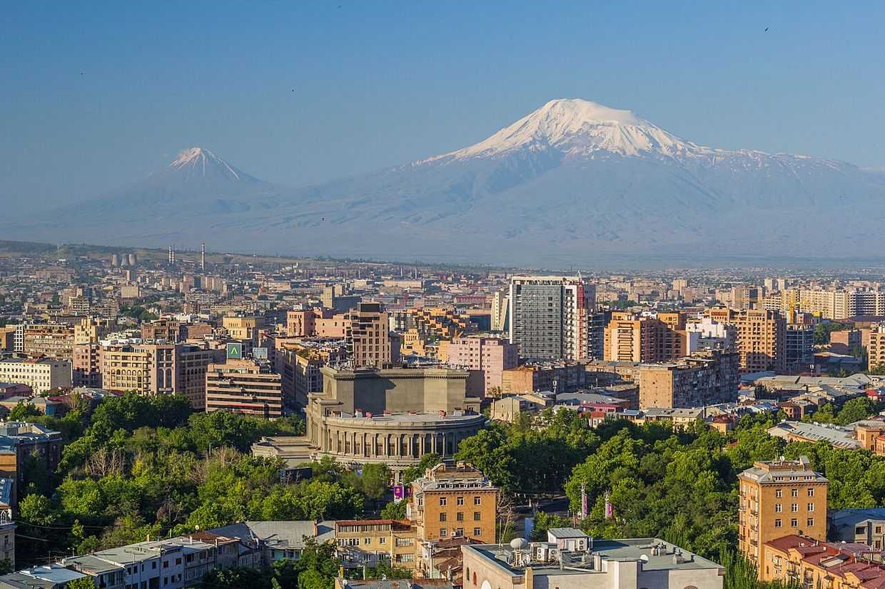 The Yerevan skyline with Mount Ararat in the background. Photo: Serouj Ourishian/WikiMedia Commons.