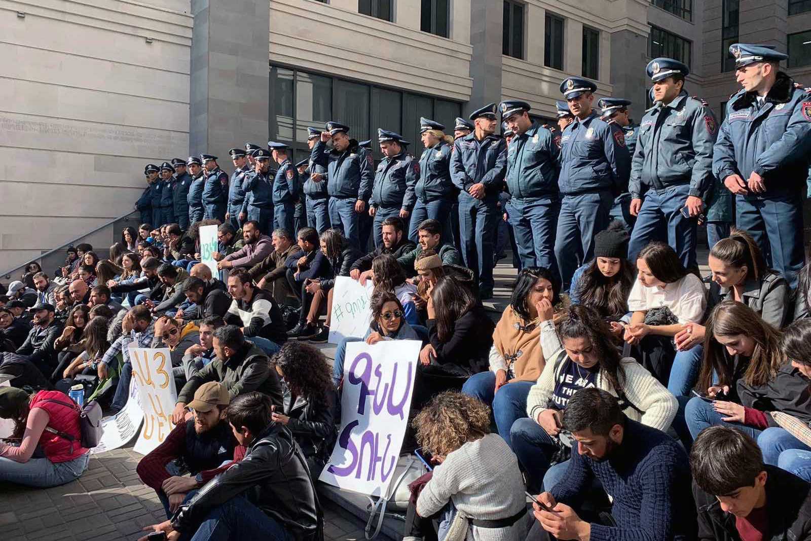 Students go on strike to protest education reforms in Armenia