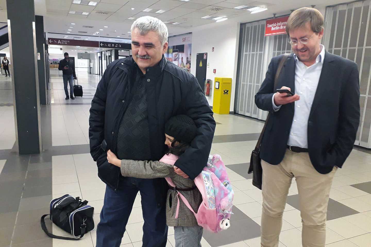 Afgan Mukhtarli was reunited with his family after being released in March. Photo: Leila Mustafayeva.