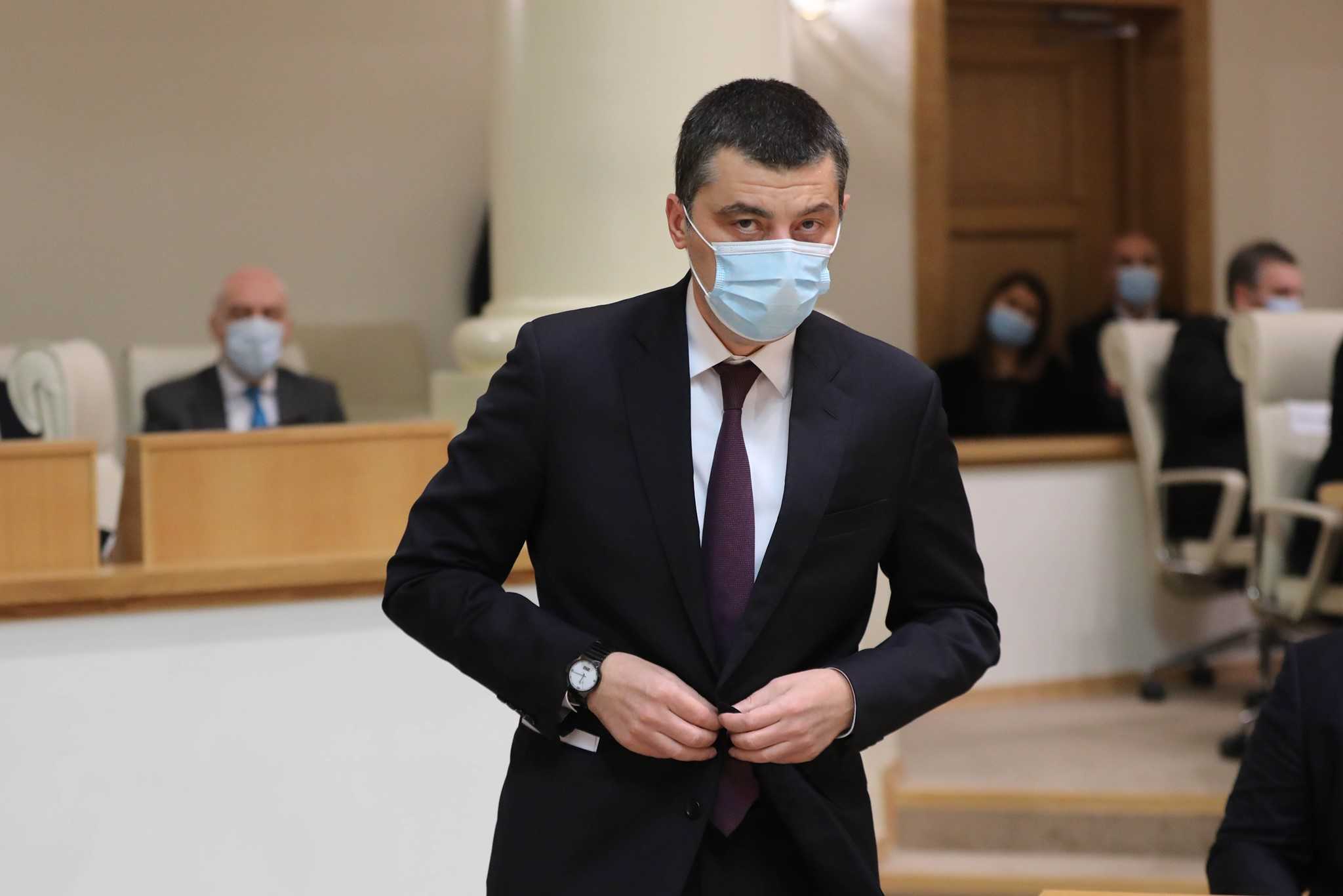 Giorgi Gakharia in parliament. Official photo.