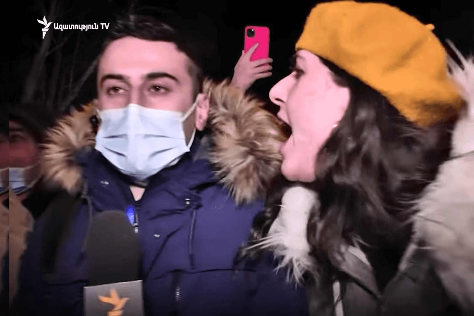 Moments before the attack. Video still.