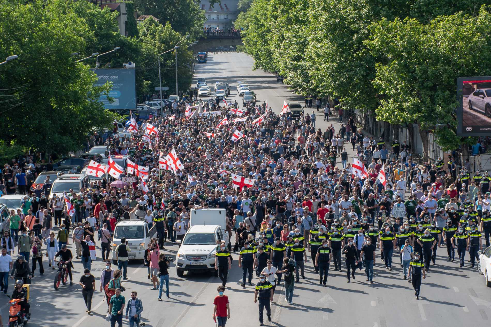 Anti-Namakhvani protest in Tbilisi. Photo: Shota Kincha/OC Media.