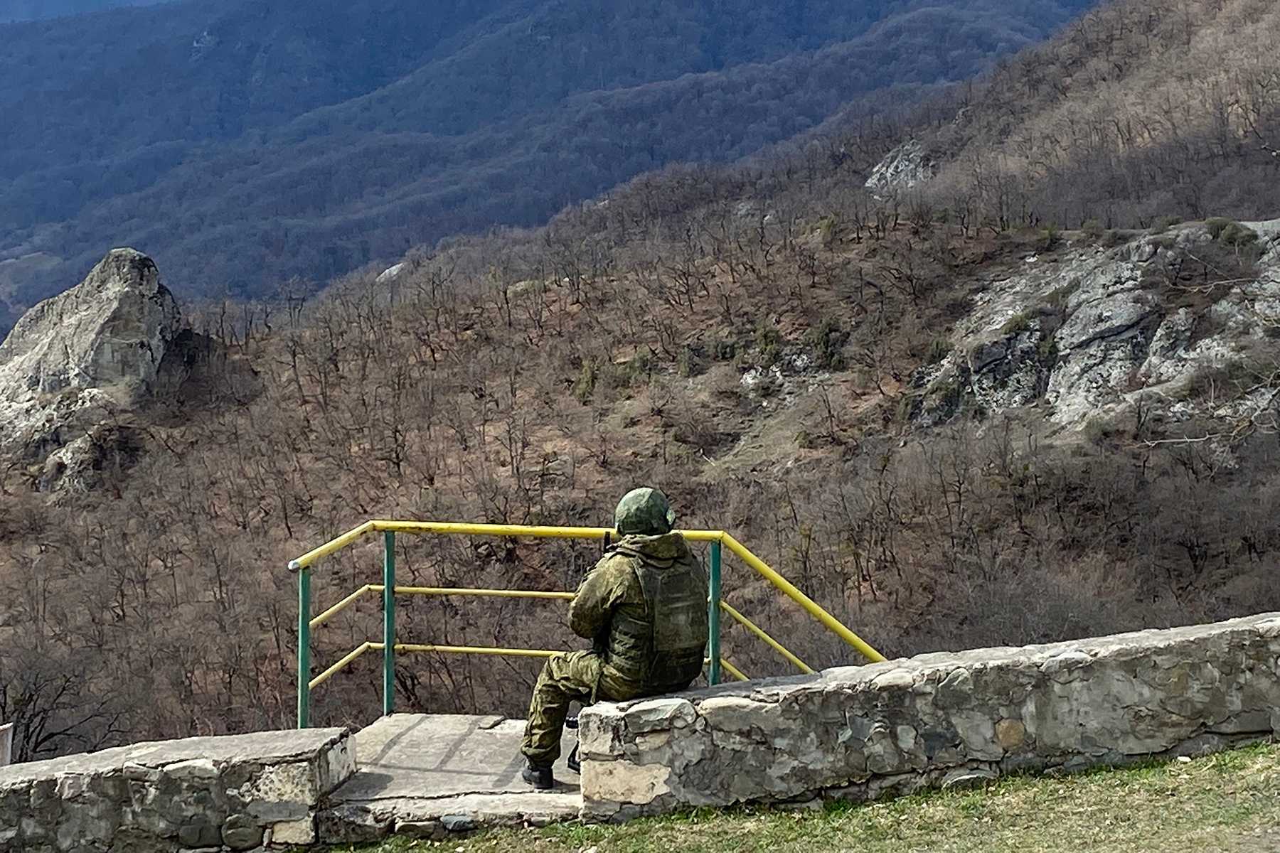 A Russian peacekeeper in Nagorno-Karabakh. Photo: Ani Avetisyan/OC Media.