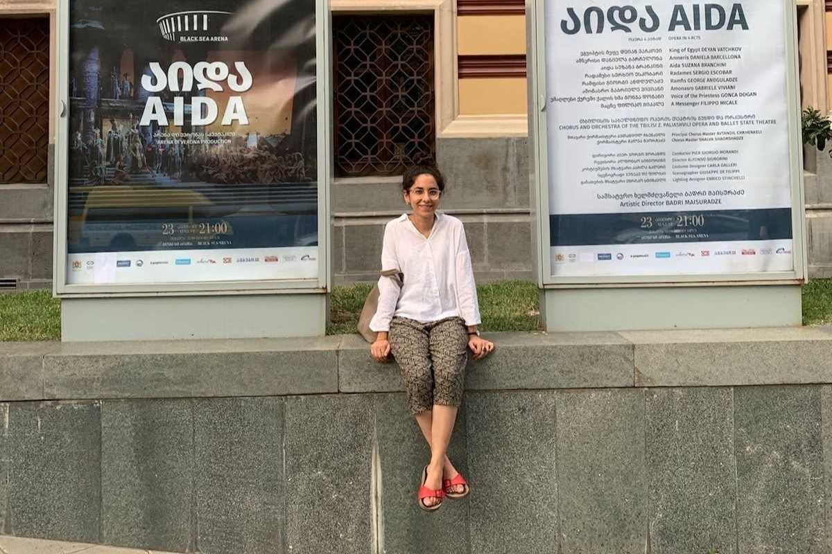 Aida Balafkan during a previous visit to Tbilisi. 