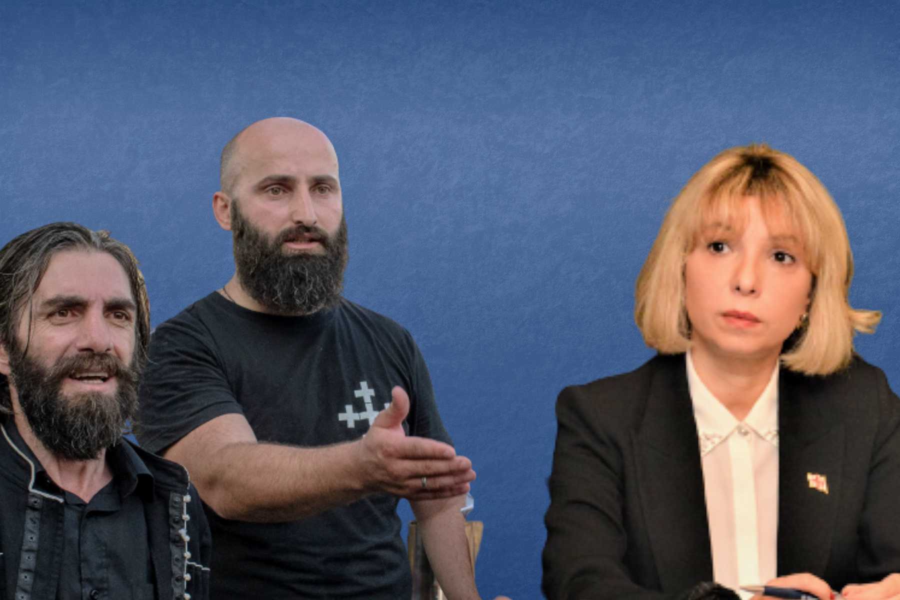 Members of Alt Info (left) and Georgia’s Public Defender, Nino Lomjaria.