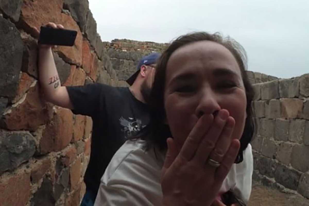 A still from the video.