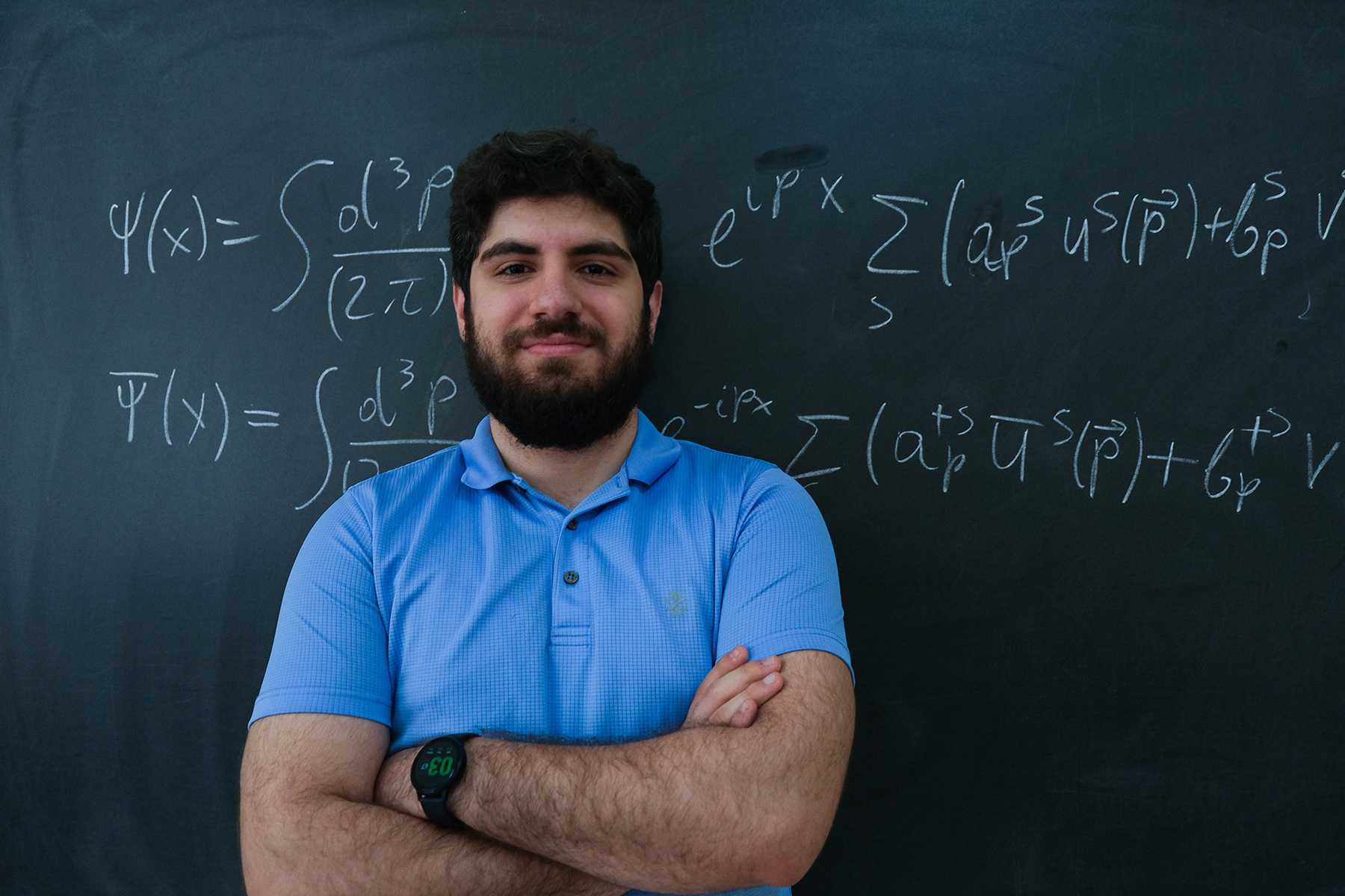Hrachya Asatryan, a physics student at Yerevan State University. Photo: Anna Sahakyan/OC Media.
