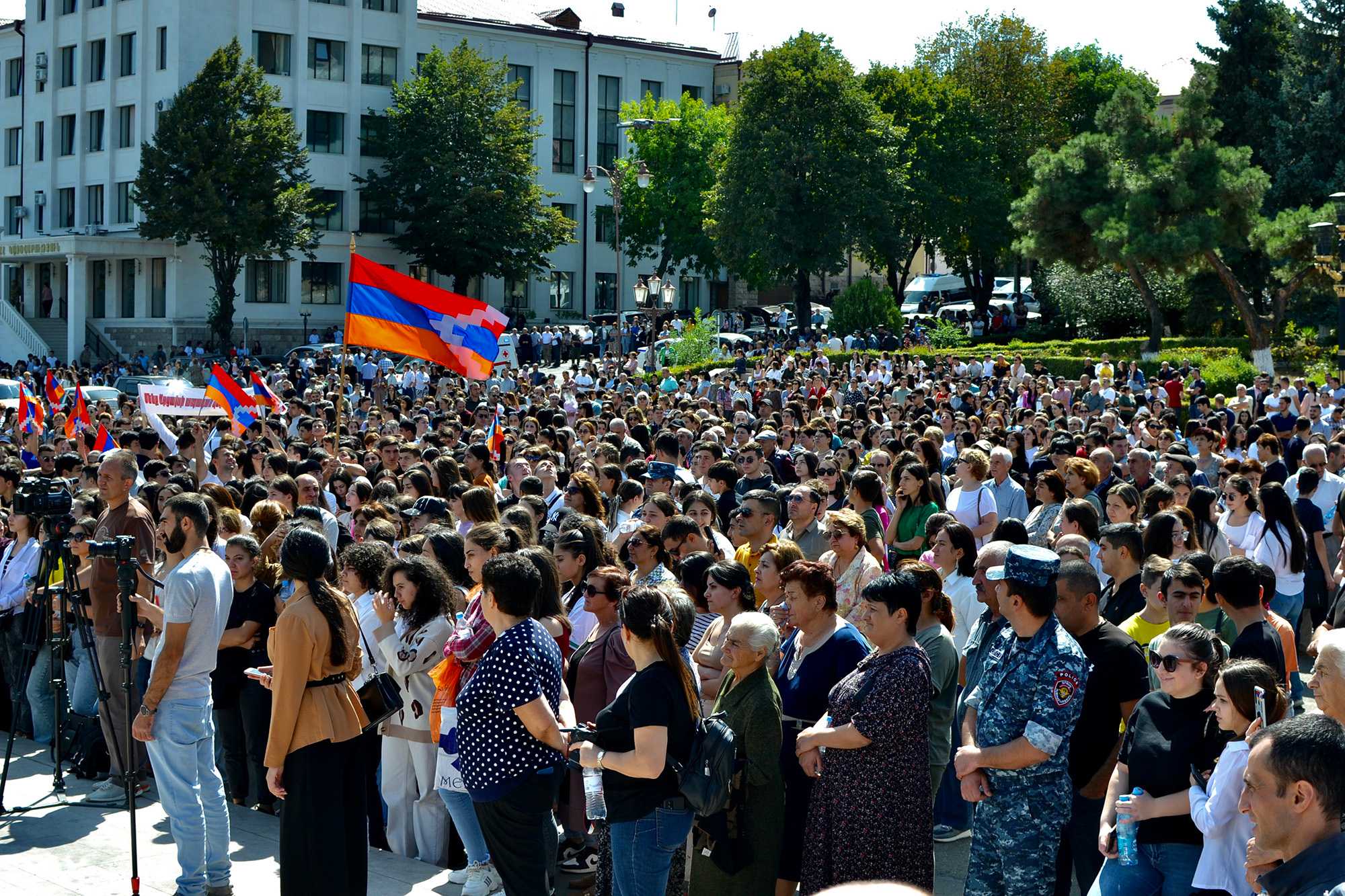 A protest in Stepanakert on 15 September. Marut Vanyan/OC Media.