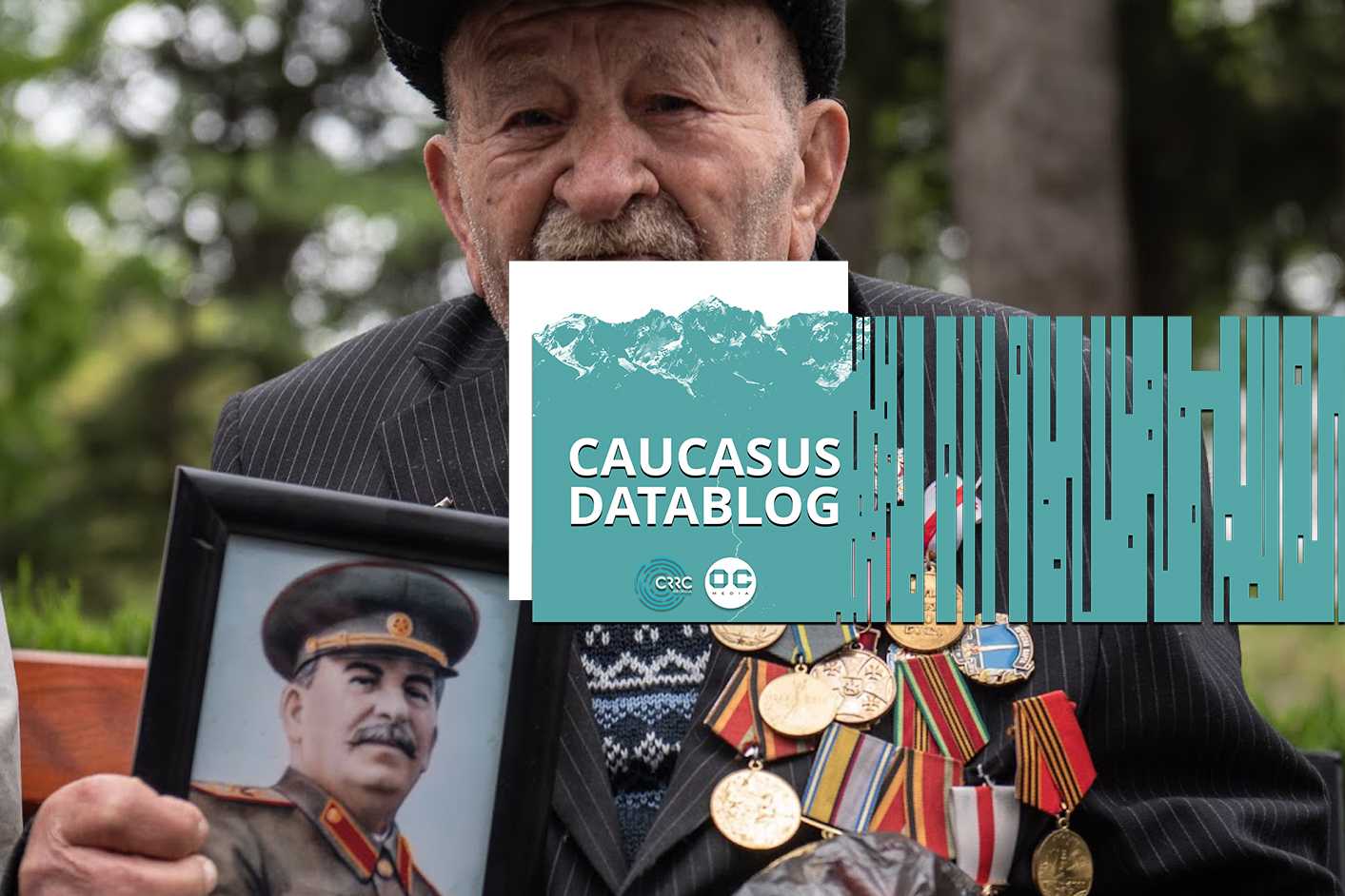 A Georgian war veteran celebrating Victory Day in Tbilisi. Mariam Nikuradze/OC Media.