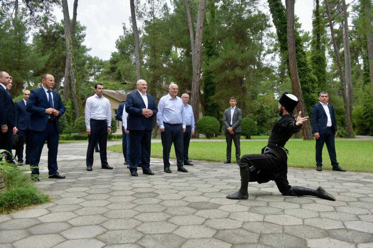 President Lukashenka and President Bzhania in Sukhumi (Sukhum) in September. Photo: ApsnyPress 