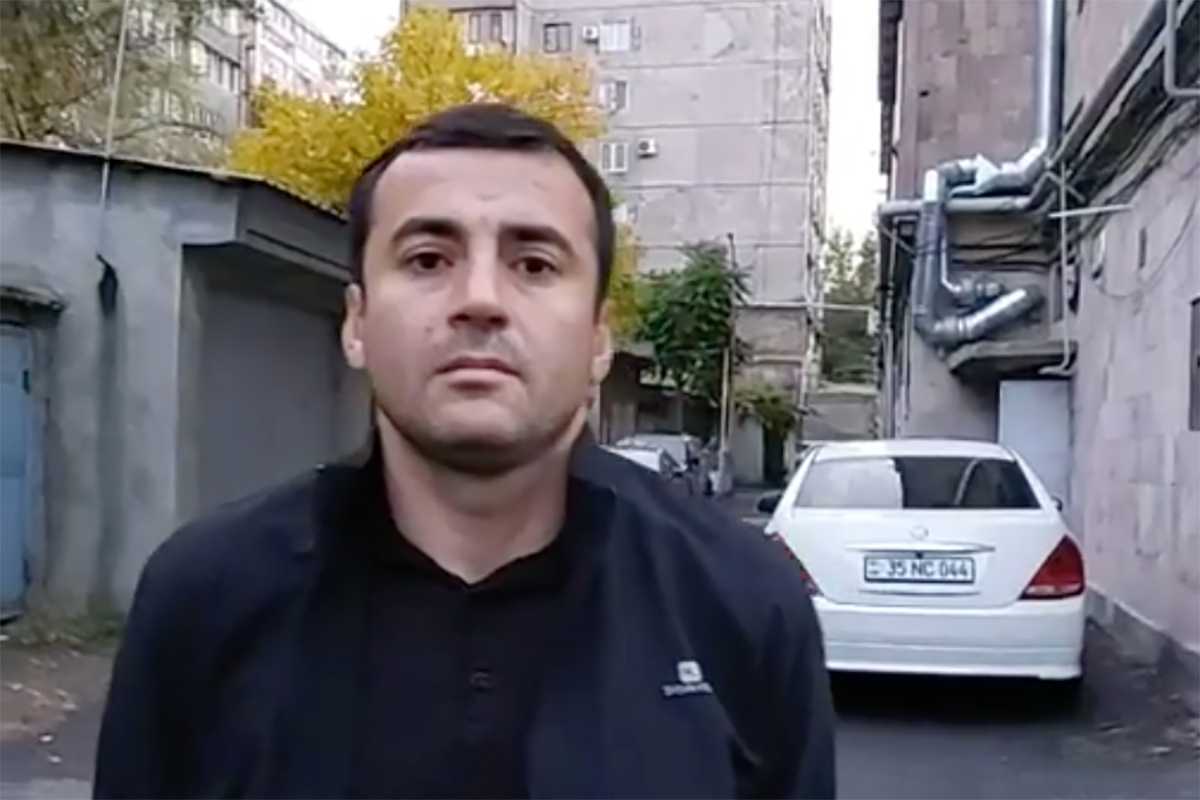 A still from a video posted by Artur Chakhoyan following the incident.