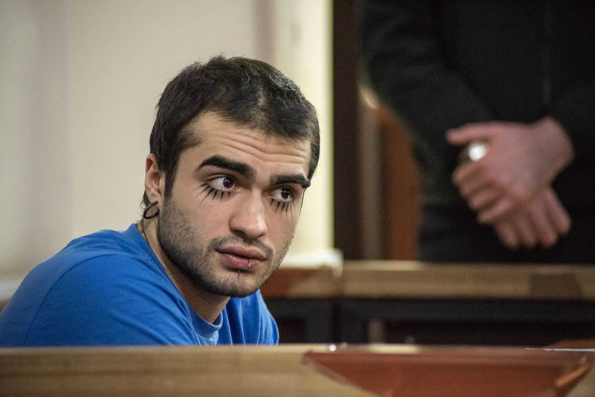 Lazare Grigoriadis in court in November 2023. Photo: Mariam Nikuradze/OC Media.