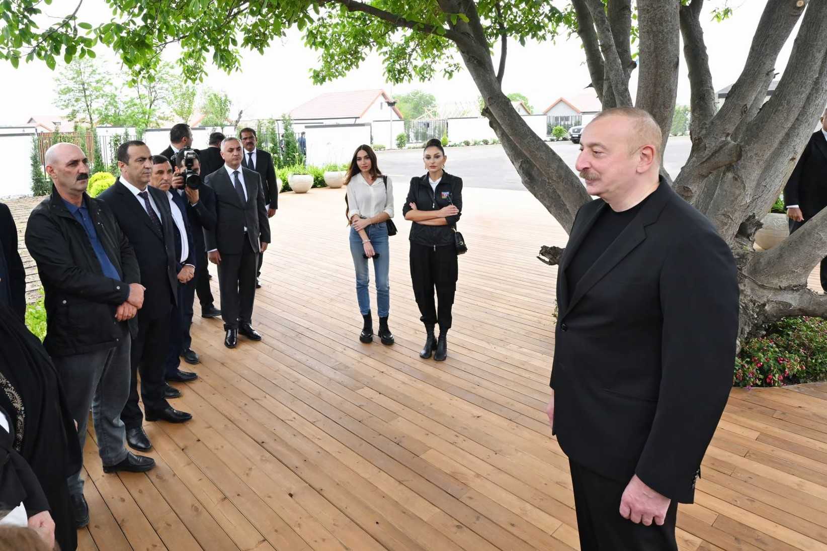 Azerbaijani President Ilham Aliyev in Khojali. Image via president.az.