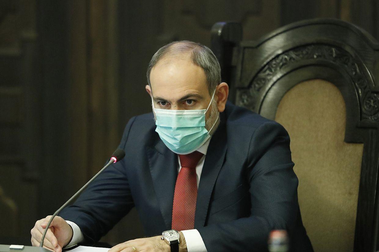 Armenian Prime Minister Nikol Pashinyan during a November 2021 cabinet meeting. Official image.