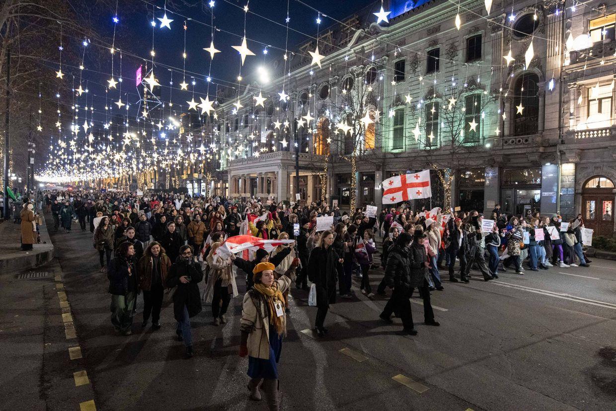 Georgia live updates | Protests continue during the holiday season
