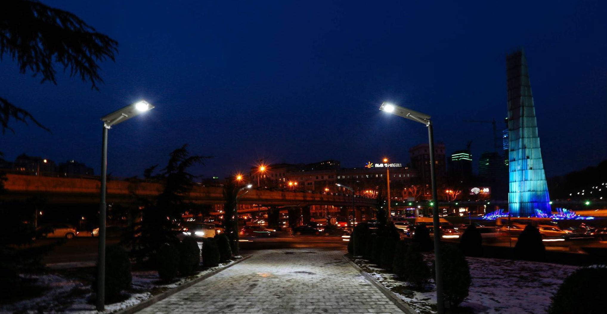 Solar powered LED lights installed in Tbilisi