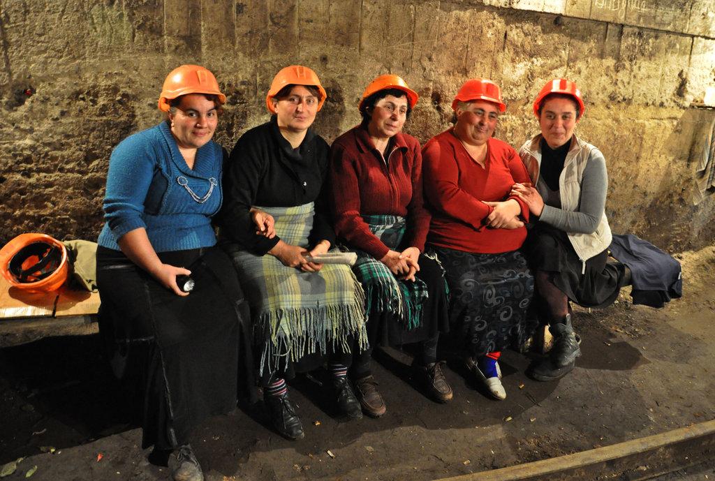 Workers at the Chiatura manganese mines. Photo: Mariam Nikuradze /OC Media.