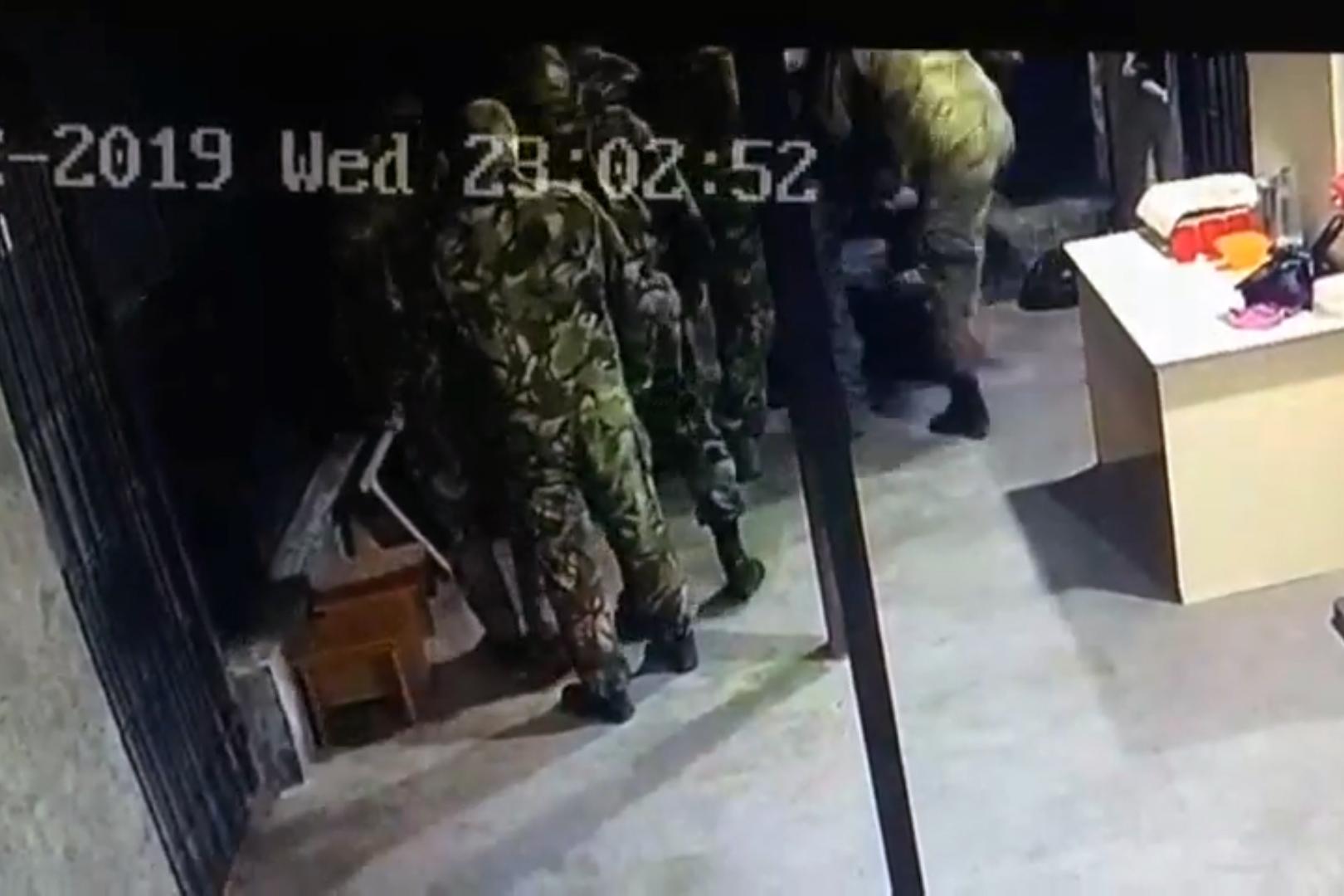 A screenshot of the footage leaked online last October.