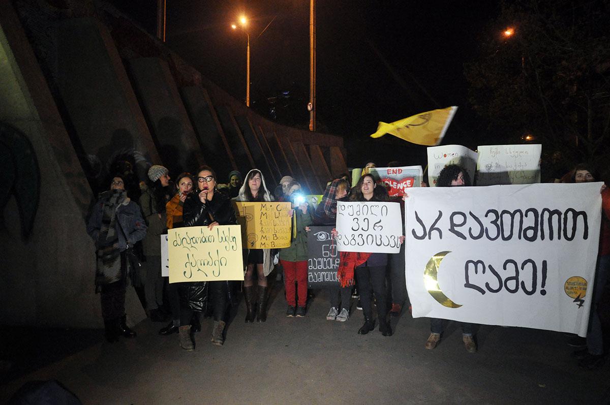 Women’s activists rally against sexual violence in Tbilisi