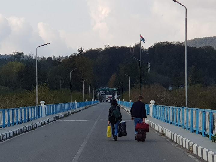 The Enguri Bridge, connecting Abkazia with Georgia's Samagrelo region. Photo: Dato Parulava/OC Media.