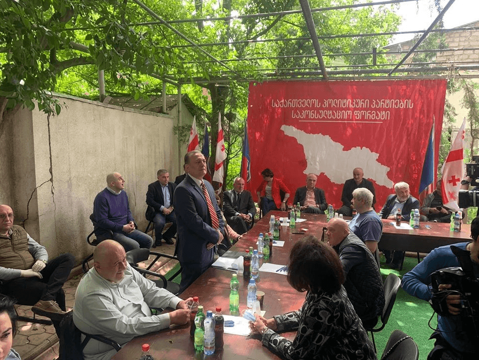 Opposition meeting on 13 May 2020. Photo: Tabula