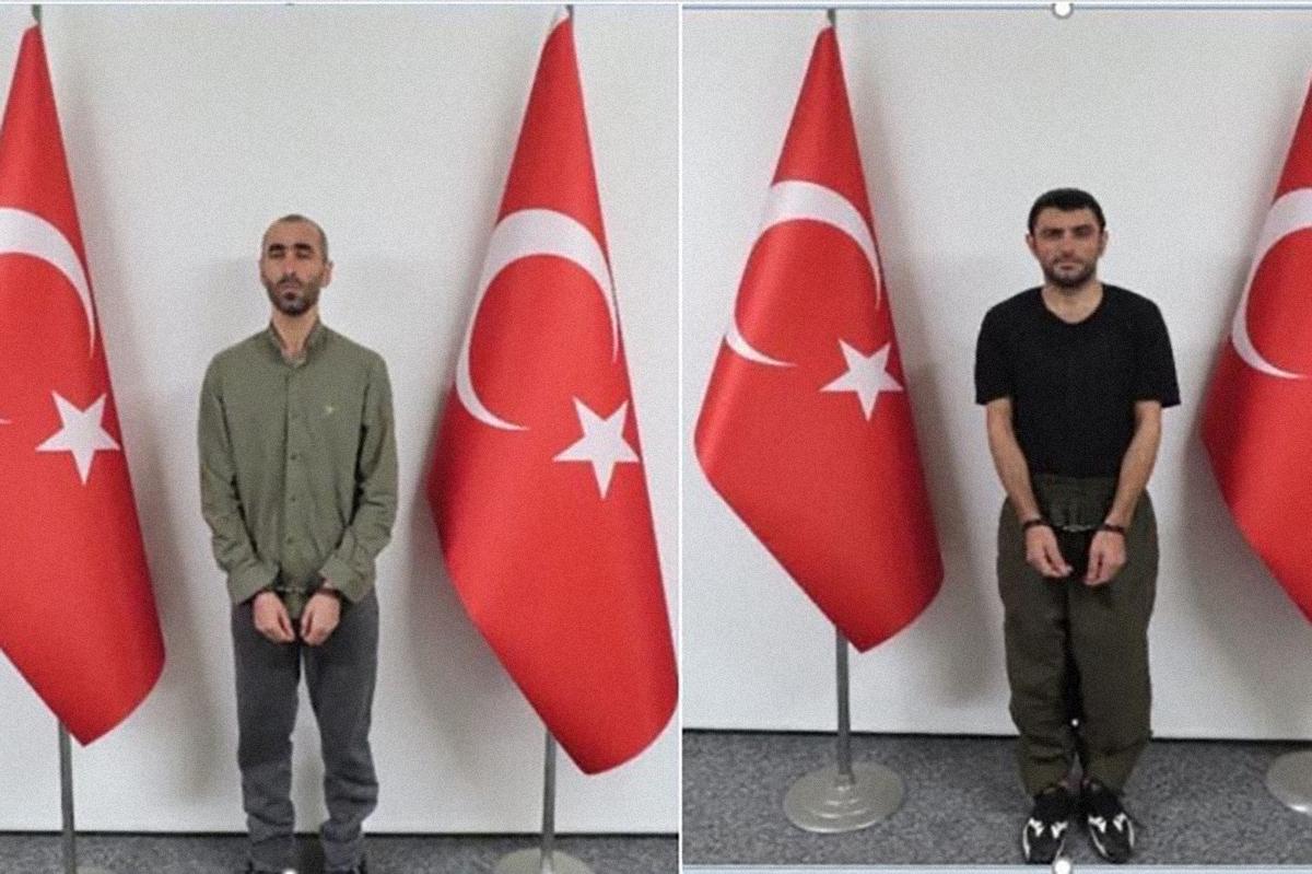 An image released of the two PKK fighters in Turkey. Image via Anadolu Agency. 