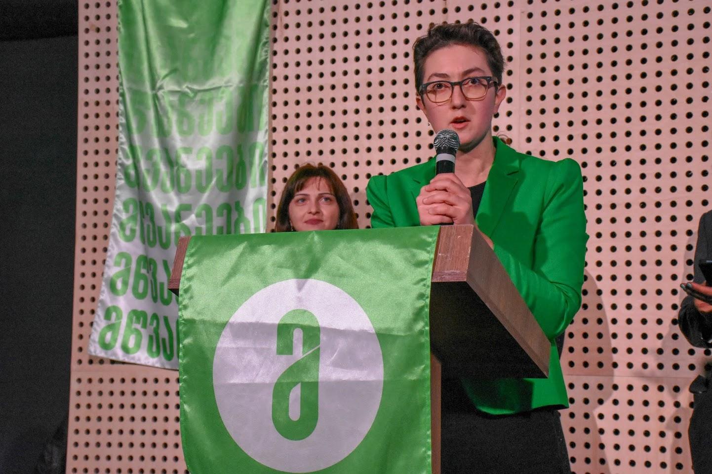 Tamar Jakeli, one of the founders and leaders of the Georgian Greens. Photo: Tata Shoshiashvili/OC Media. 