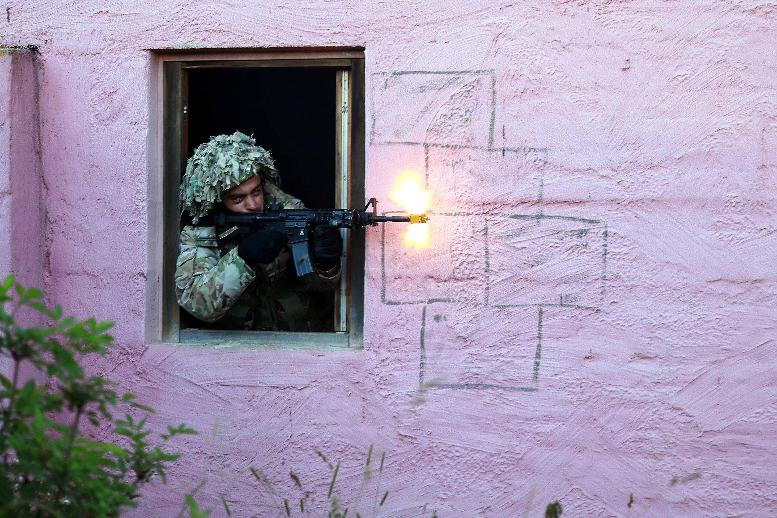 A soldier taking part in the Saber Junction 20 international military exercises in Germany. Photo: Sgt. Thomas Stubblefield/U.S. European Command