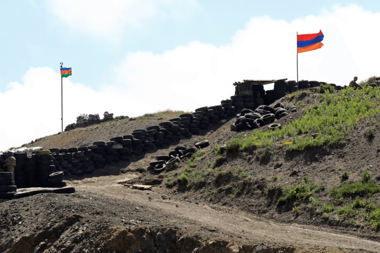 Armenian and Azerbaijani posts near Sotk. Image via TASS.