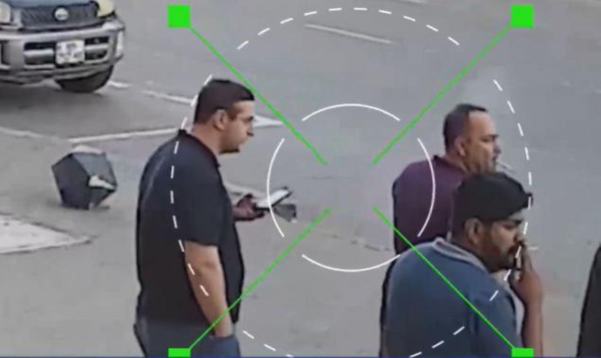 Formula released CCTV footage of who they say was SSG agent Giorgi Mumladze (left) overseeing the attack.