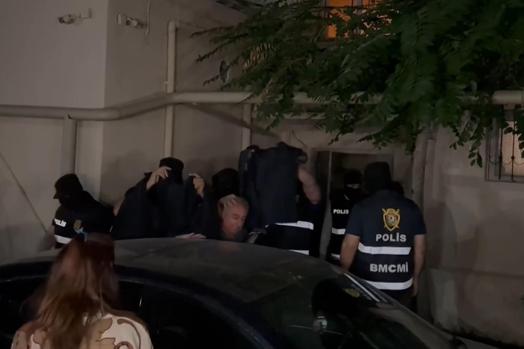 Gubad Ibadoghlu outside his office. Screengrab from video, RFE/RL.