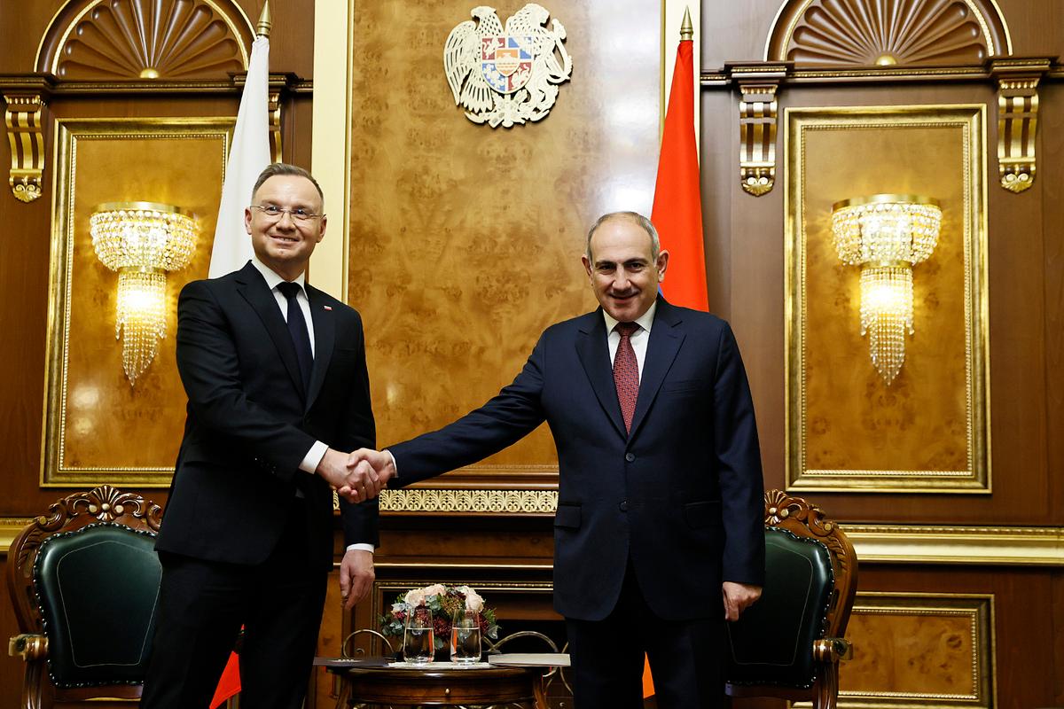 President Andrzej Duda and Prime Minister Nikol Pashinyan. Official photo.