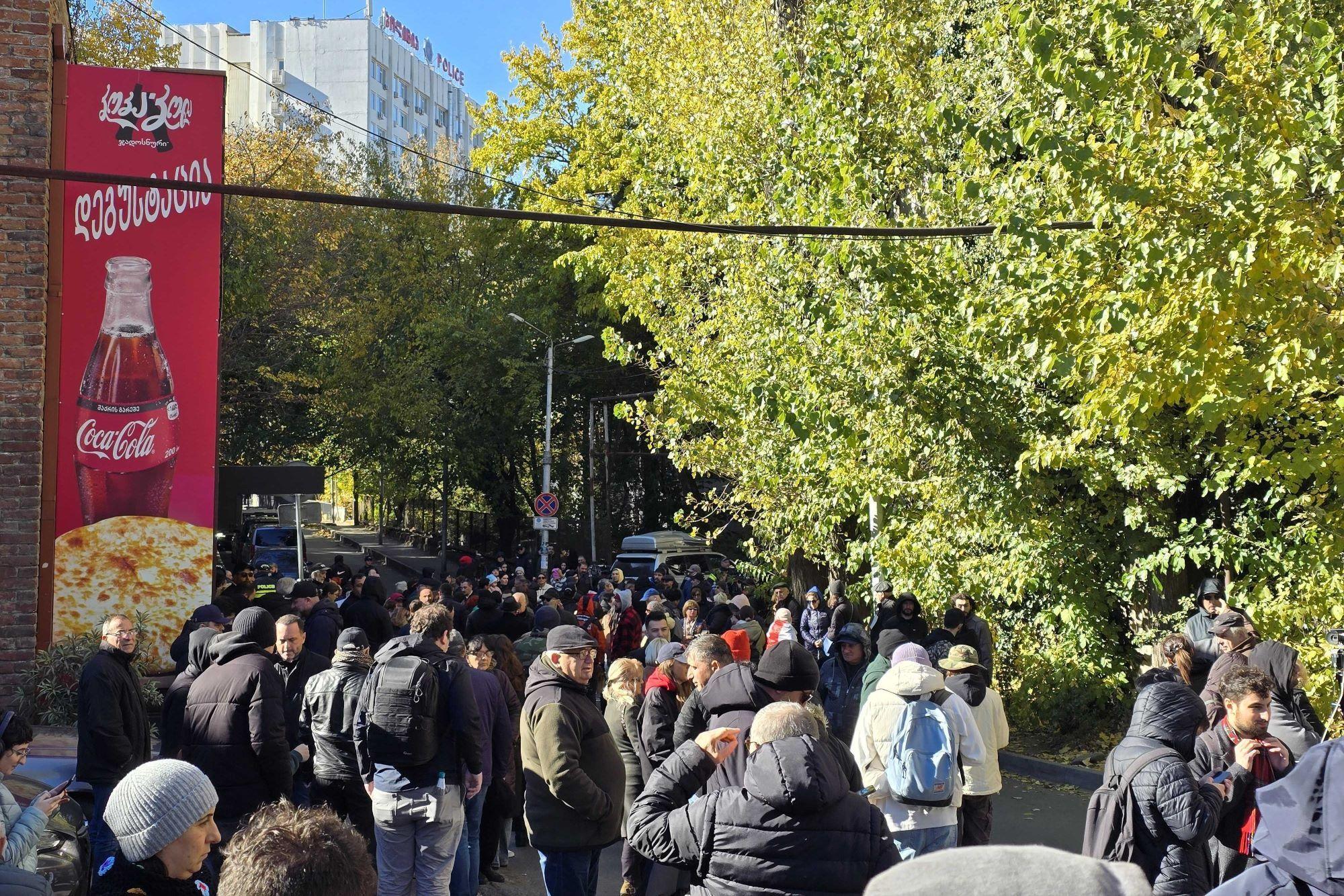 Protesters gather again on 6 November in Tbilisi. Via Mariam Nikuradze/OC Media