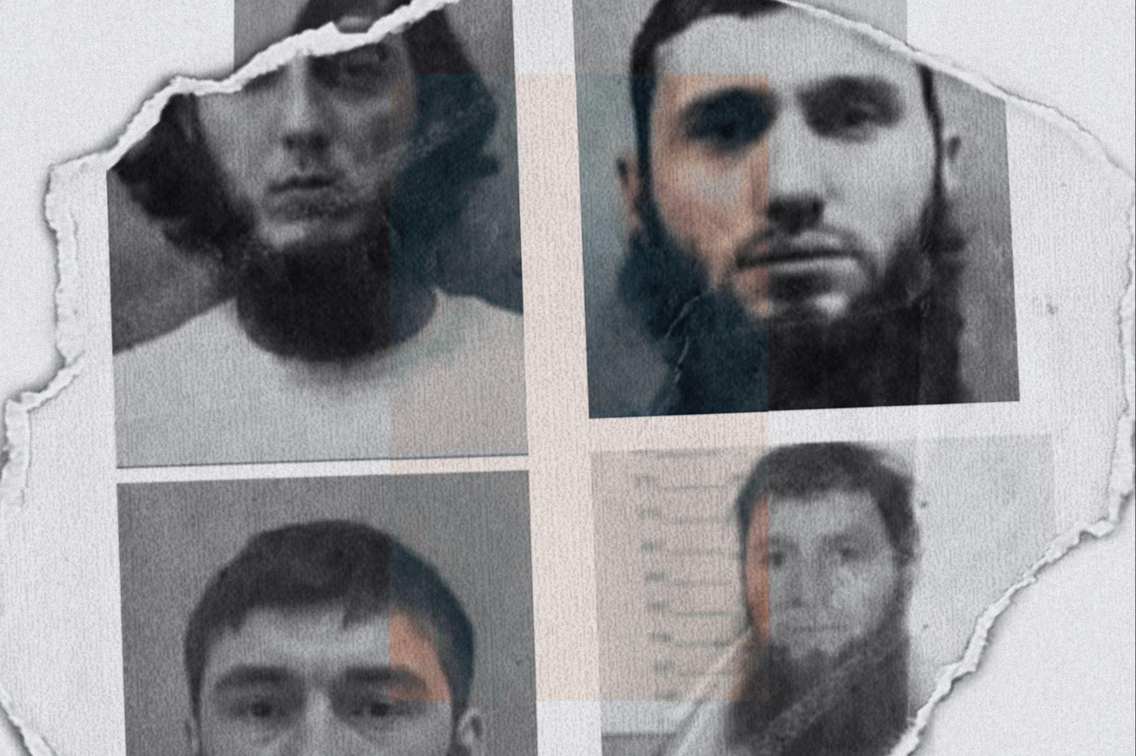 Four of the suspects arrested in Daghestan who are accused of planning a New Year's terrorist attack. Image via Daghestan's Ministry of Defence 